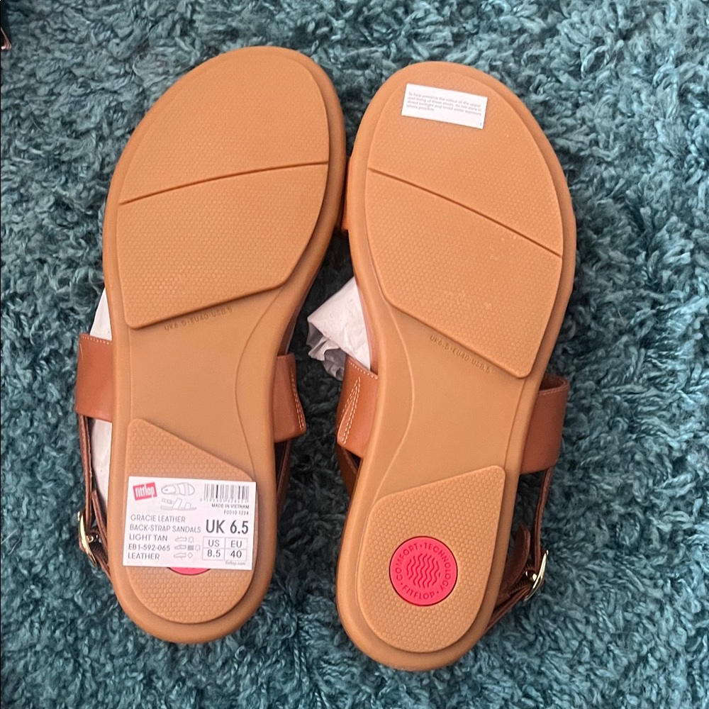 Elegant Tan Women's Sandals - Picture 4 of 6